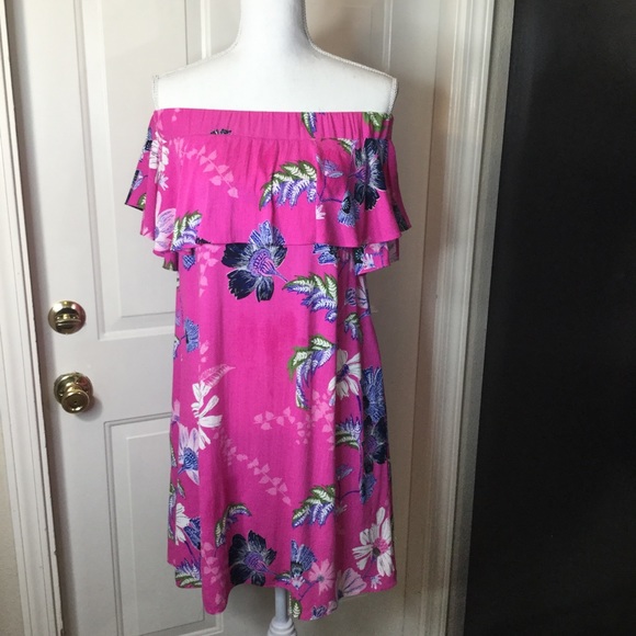 RACHEL Rachel Roy Dresses & Skirts - Rachael Roy Off Shoulder Pink Flowered Dress